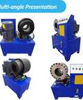 Multi-angle view of the Badass Electric Hydraulic Hose Crimper Rock Solid Press Machine With 10 Tight Die Sets for precise crimping.