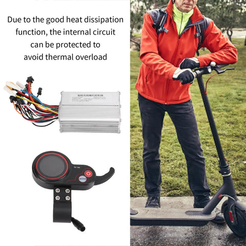 48V 25A Brushless Motor Controller With Controller Display And Communication Line For M4 10 Inch Electric Scooter Durable Aluminum Alloy Housing With Efficient Heat Dissipation For Smooth Power Management