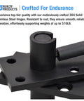 Heavy Duty Stainless Steel 360 Degree Door Pivot Hinge System Matte Black With 6902Z Ball Bearing close-up view