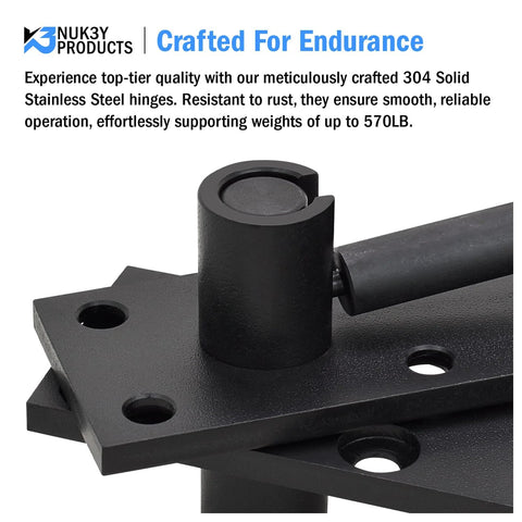 Heavy Duty Stainless Steel 360 Degree Door Pivot Hinge System Matte Black With 6902Z Ball Bearing close-up view