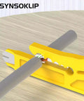 Mini Network Wire Stripper And Punch Down Cutter for Cat5 Cat5e Cat6 RJ45 cables shown in use on a wooden surface