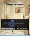 Installed 4 Pack White Reinforced Nylon Shower Door Bottom Seal Guides For Glass Sliding Doors And Enclosures shown in use