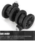 2 Pack Luggage Wheel Replacement Set For Suitcases, 55 Mm Diameter, 25 Mm Axle, Universal Silent 360 Degree Spinner Wheels For DIY Repair, Black LN2