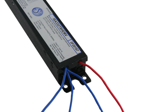 Electronic Fluorescent Ballast For 2 Or 3 T8 Lamps Or 2 F40T8, Instant Start, 120 277V with wiring cables visible