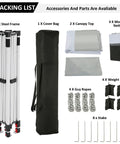 12x12 Pop Up Gazebo On Clearance with steel frame, cover bag, canopy top, mosquito netting, ropes, stakes, weight bags