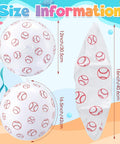 12 Pack Inflatable Baseball Beach Balls, 16 Inch Large Bouncy Pool Balls For Adults, size guide with 12-inch and 16-inch options.