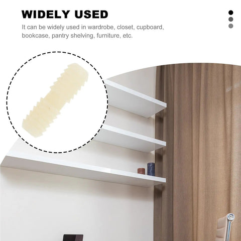 Heavy Duty Nylon Shelf Dowel Pins With Threads On Both Ends White Furniture Connectors For Closet And Pantry Shelving Built To Last