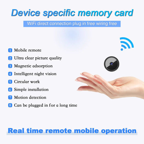 Sleek Pocket Spy Camera Delivering Crisp 4K HD Footage With Smooth Live Audio Feed And Solid Infrared Night Vision For Your Legit Home Security Monitoring shown with hand demonstrating features.