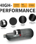 4500 Psi Carbon Fiber 2L HPA Paintball Tank System For High Pressure Air showing construction details and strong resistance properties