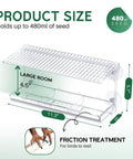 Clear Window Bird Feeder With Strong Suction Cups For Outdoors Watch Birds Up Close From Inside Your Home, dimensions shown.