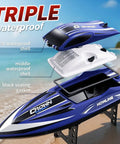 High Speed Remote Control Boat For Kids And Adults Two Point Four Gigahertz Controller LED Lights Auto Flip Water Cooling