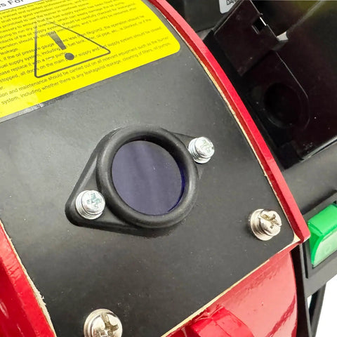 Close-up of the Heavy Duty Single Stage Air Atomization Burner For Industrial Boilers And Commercial Heating Systems Plug And Play 220V showing the viewing window and control panel.