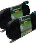 Flat Soaker Hose Kit 100 Ft For Garden Linkable Drip Hose For DIY Irrigation System With Holes Easy Setup Dual Layer Leak Free Design And 80 Percent Water Saving, two coiled hoses