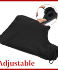Workhorse Two Pack Miter Saw Dust Collection Bag With Roll Down Zipper Seal And Bendable Steel Wire Opening, showing black polyester fabric with adjustable opening.