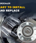 Two Piece Front And Rear Wheel Bearing Hub Assembly For Five Lug GM Vehicles Including Impala Equinox Camaro Lacrosse Regal Terrain Malibu XTS CTS Cadillac 2010s Ensures Smooth Rotation And Long Lasting Performance being installed