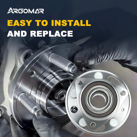 Two Piece Front And Rear Wheel Bearing Hub Assembly For Five Lug GM Vehicles Including Impala Equinox Camaro Lacrosse Regal Terrain Malibu XTS CTS Cadillac 2010s Ensures Smooth Rotation And Long Lasting Performance being installed