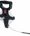 Open Reel Measuring Tapes With Durable Hand Crank And Metal Spike, Dual Sided Feet And Meters, 100 Feet or 30 Meters, Fiberglass