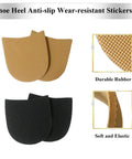 Two Pack Self Adhesive Rubber Heel Patches For Boots And Dress Shoes, Quick Heel Repair Kit To Extend Footwear Life shown