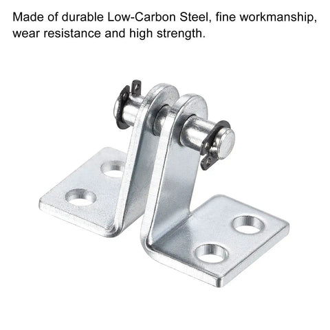 Heavy Duty Air Cylinder Rod Clevis Three Pack Mounting Bracket With Rear Pivot For Pneumatic Systems Silver 5mm Hole 52x24mm Size