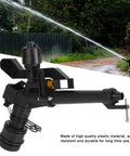 360 Degree Rocking Arm And Impact Irrigation Sprinkler With Adjustable DN25 Female Thread, high flow coverage.