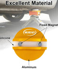 Universal Aluminum Magnetic Jack Pad with 0.4 Inch Weld Slots Pinch Weld Frame Rail Adapter in use on car jack