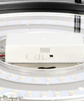 Close-up of adjustable CCT selector on 14 Inch LED Flush Mount Ceiling Light Fixture With 5 CCT Selectable 2700K To 5000K
