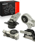Premium Quality Heavy Duty Engine And Transmission Mount Kit Set Of 4 For Chevy Equinox GMC Terrain V6 Automatic 2010 Through 2017 showing four engine mounts.
