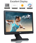 15.6 Inch IPS Monitor With Full HD 1080p Display Multi Input For Security Cameras Office PCs And Gaming Stand Included Boss Level Clarity And Vivid Color showing woman playing soccer