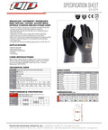 Specification sheet for Ultimate Work Gloves With Superior Grip And Abrasion Resistance, Medium Size Pack Of 12