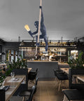 Dope Monkey Pendant Light With Hemp Rope Industrial Edison Retro Chandelier For Indoor Decor E27 Hanging Lamp Fixture
