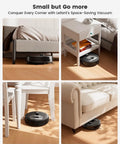 LiDAR Robot Vacuum And Mop M330 Pro cleaning under furniture with 450ml dustbin and 190 degree obstacle avoidance capability