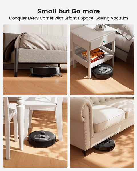 LiDAR Robot Vacuum And Mop M330 Pro cleaning under furniture with 450ml dustbin and 190 degree obstacle avoidance capability