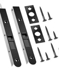 Two Pack 7 Inch Flush Bolts For Double Doors Heavy Duty Black Plated Latch Bolts For Inactive Leaf Secure French Door Opening
