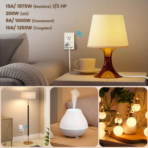 Wireless Light Switch With Remote Outlet Control For Plug In Lamps And Decor No Wiring No WiFi 15 Amp 100 Ft RF Range