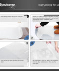 Instructions for use of Heavy Duty Sticky Entrance Mats 17 X 13 Inches 5 Pack 150 Sheets Adhesive Floor Pads.