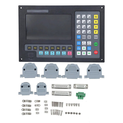 Plug And Play LCD Display 2 Axes Linkage CNC Motion Controller F2100B For Plasma Cutting Machine With Multilingual Control System And Compact Keyboard Design For Easy Manual Input And File Access. 7-inch LCD controller kit