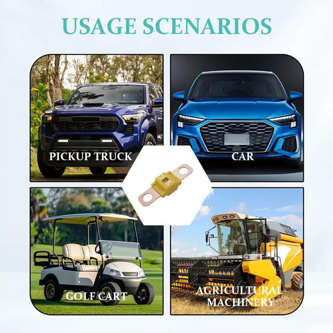 Heavy Duty Three Pack AMI Midi Automotive Fuses Offering Sixty Amp Bolt On Mounting For Smooth Circuit Protection Across Cars Trucks Golf Carts And Pickup Beds No Hassle Install in usage scenarios.