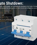 3 Pole DIN Rail Mount Circuit Breaker 100A 400V With Automatic Shutdown And Rapid Arc Extinction for home marine solar