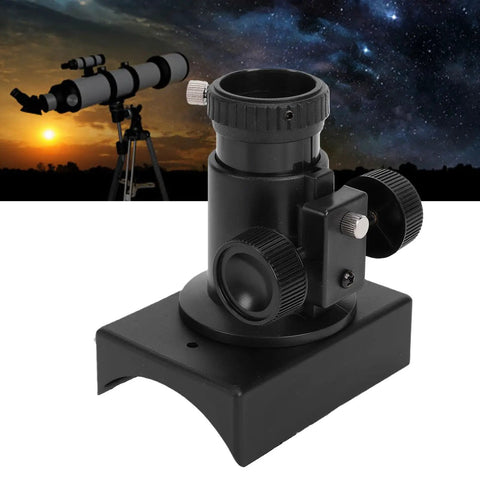 One And A Quarter Inch Telescope Focuser With Adjustable Tension And Locking Knob for DIY reflector telescopes, with a distant telescope in view.