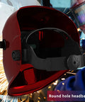 Adjustable Welding Helmet Headgear With Sweatband For Round Hole Helmets showing interior and sweatband