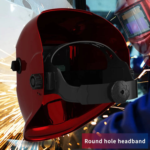 Adjustable Welding Helmet Headgear With Sweatband For Round Hole Helmets showing interior and sweatband