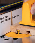No Nonsense T Slot Router Bit For Slick T Track Cuts With Hella Durable Tungsten Carbide Tip in use for shop-built tracks.