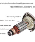 Exploded view showing the components of the Handheld Power Concrete Vibrator 15000 RPM 1500W 2HP Electric Vibrator.