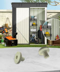 Premium 20 Pack Replacement Bolts Compatible With Suncast Storage Sheds with two white fasteners on a table and shed background.