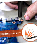 Six Piece Soldering Assist Set Desoldering Pump And Wick Kit For PCBs One Handed Solder Aid Tools Desolder Sucker Rosin Core Wick