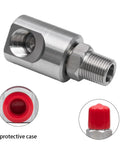 One Half Inch NPT Hose Reel Swivel With Grease Zerk Rugged Beefy High Pressure Joint For Home And Industrial Hose Reels Built Tough To Take A Beating In Harsh Environments With Smooth 360 Degree Rotation, steel swivel with protective red cap