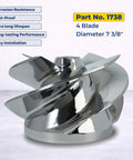 7 3/8 Inch V6 Big Series Outboard Jet Impeller Kit with 1738 Four Blade Stainless Impeller, corrosion resistance details