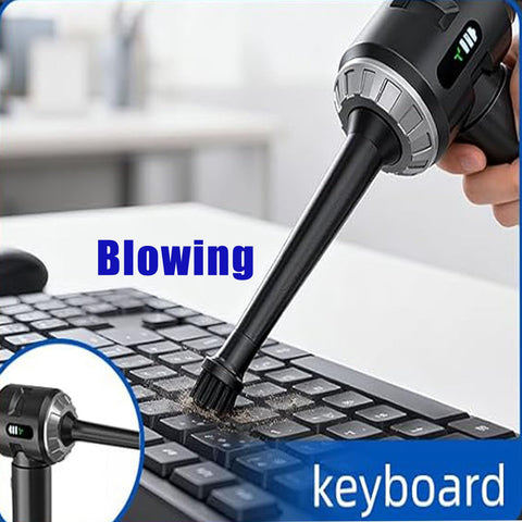 Powerful 25000Pa Cordless Handheld Car Vacuum With Cyclonic Suction And Digital Display cleaning keyboard