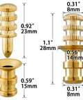 Heavy Duty Table Leaf Connectors And Bolt Sleeves For Extension Dining Tables Rock Solid Zinc Alloy Hardware dimensions 23mm and 28mm brass plated