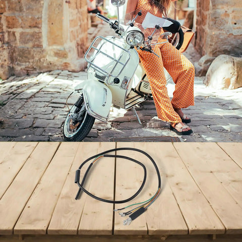 Cool 350W E-Bike Motor Extension Cable That Is Super Waterproof And Built To Handle Serious Heat So You Can Ride Hard Without Worrying About Melting Wires Or Bad Connections. 1m black sealed copper wire on wooden floor
